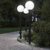 vidaXL Pollare med sensor och uttag 3 st 120 cm svart IP44