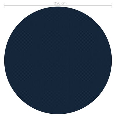vidaXL Värmeduk för pool PE 250 cm svart och blå