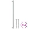 vidaXL Sk&aring;phandtag 10 st silver 320 mm rostfritt st&aring;l