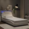 vidaXL Bed Frame "Viana" with LED without Mattress White 100x203 cm