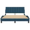 vidaXL Bed Frame with LED without Mattress "Hanko" Blue 120x200 cm Velvet