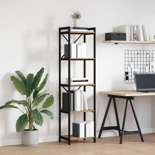 vidaXL Hyllsystem Artisan Ek 40 x 30 x 155 cm Konstruerat tr&auml;