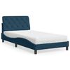 vidaXL Bed with Mattress Blue 100x200 cm Velvet