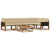 vidaXL Utomhussoffset med kudde 6 pcs Naturlig och Beige