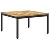 vidaXL Kaffeebord Vit och svart 80 x 80,5 x 45 cm Massivt Akaciatr&auml;