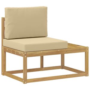 vidaXL Modulsoffa utomhus Vit 91 x 63 x 73 cm Massivt Akaciatr&auml;