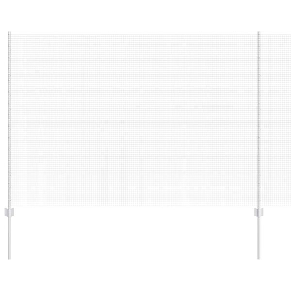 vidaXL St&auml;ngsel med stolpe Silver 1,6 x 50 m St&aring;l