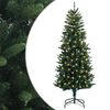vidaXL Plast Hingad Julgran 150 cm 150 LED-lampor Varmvit PE och PVC