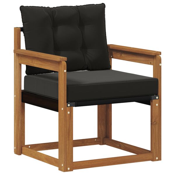 vidaXL 2 Stycke Utomhussoffset Massivt Akaciatr&auml; och Textilene