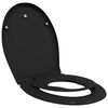 vidaXL Toalettstol Svart 47 x 37 x 4 cm Duroplast