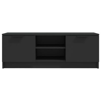 vidaXL Tv-bänk svart 102x35x36,5 cm konstruerat trä