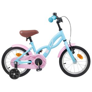vidaXL Barncykel 12 Tum f&ouml;r 2-4 &aring;ringar Ljusbl&aring;