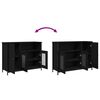 vidaXL Sideboard Svart Ek 100 x 35 x 75 cm
