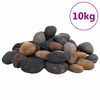 vidaXL Polerad sm&aring;sten 10 kg blandade f&auml;rger 5-8 cm