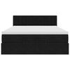 vidaXL Ottoman s&auml;ngram med madrass svart 140x190 cm sammet