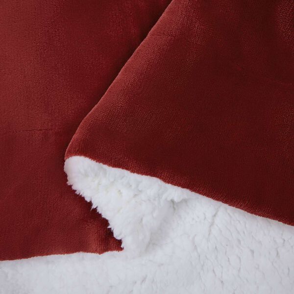 vidaXL Kastfilt Bordeaux R&ouml;d 130 x 150 cm Fleece