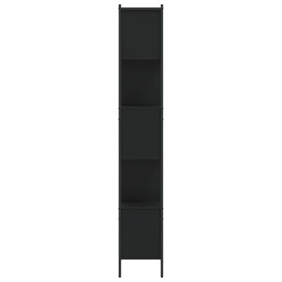 vidaXL Bokhylla svart 102x28x172 cm konstruerat trä