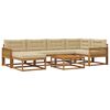 vidaXL Utomhussoffset med kudde 7 pcs Naturlig och Beige