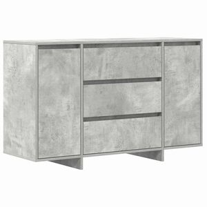vidaXL Sideboard med l&aring;da Betonggr&aring; 120 x 41 x 75 cm Konstruerat tr&auml;