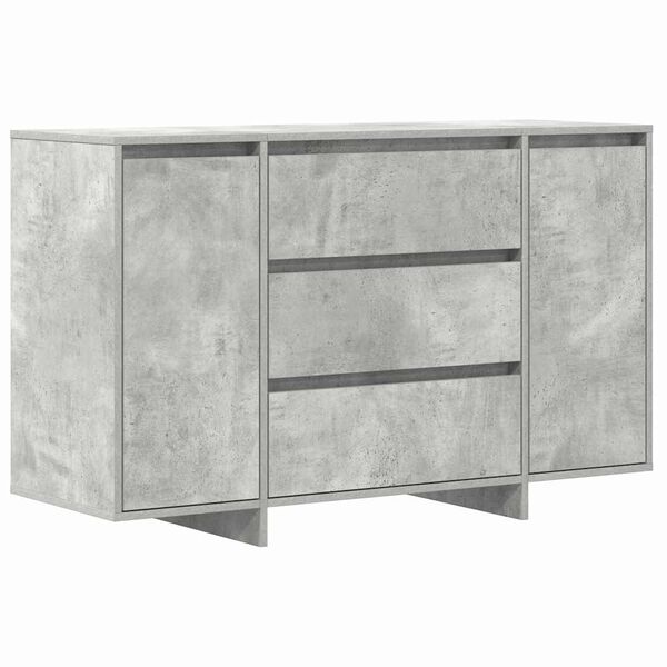 vidaXL Sideboard med låda Betonggrå 120 x 41 x 75 cm Konstruerat trä
