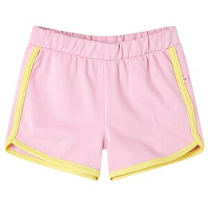 Barnshorts med rand ljusrosa 128