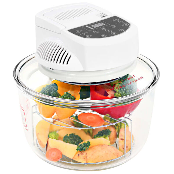 vidaXL Konvektionsugn halogen expansionsring digital timer 1400 W 17 L