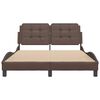 vidaXL Bed Frame without Mattress "Zadar" Brown 120x200 cm Faux Leather