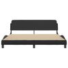 vidaXL Bed Frame "Dover" Black&White 180x200 cm Faux Leather