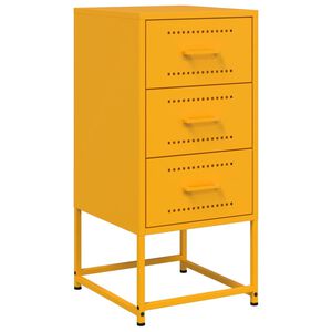 vidaXL S&auml;ngbord senapsgul 36x39x78 cm st&aring;l