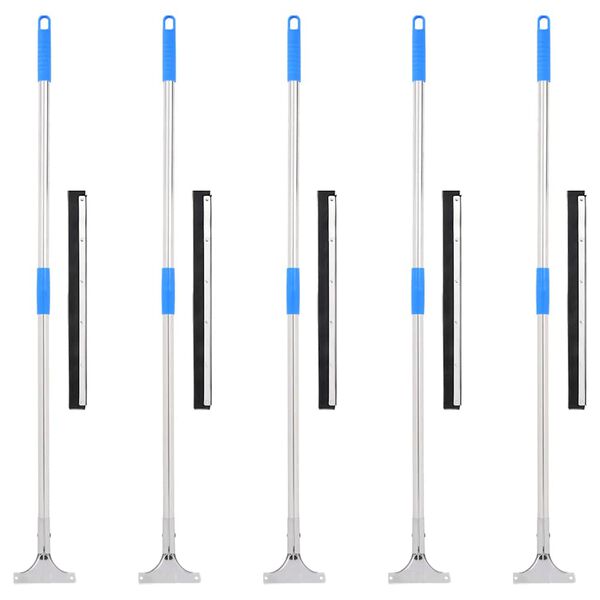 vidaXL Golvskrapor 5 st 45,5x119,5 cm stål och gummi