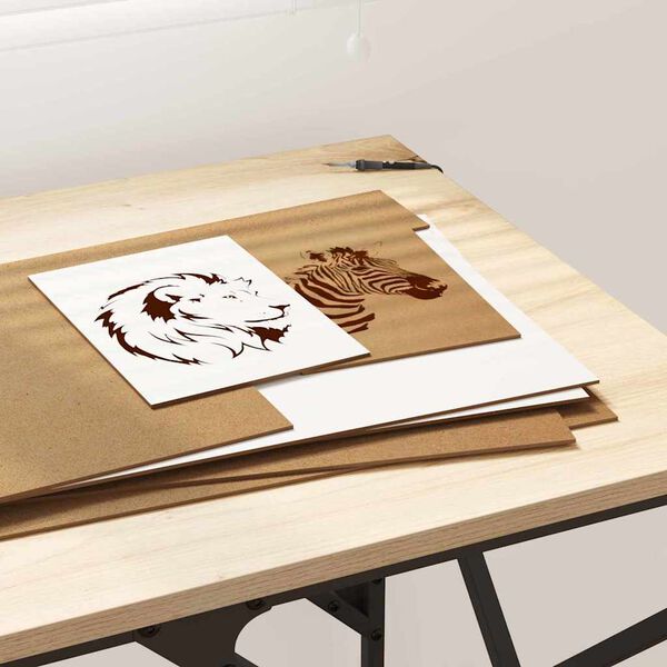 vidaXL Dekorpaneler 12 pcs Vit 30 x 42 x 0.3 cm Konstruerat trä