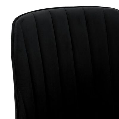vidaXL Snurrbara matstolar 4 st svart sammet