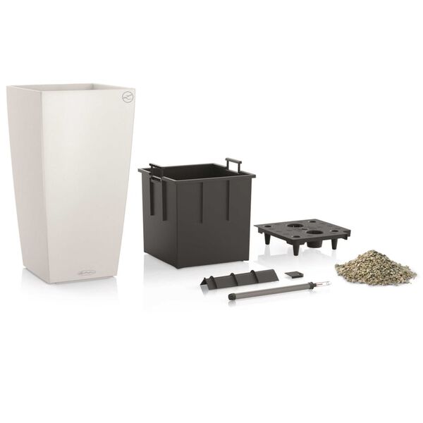 LECHUZA Blomkruka Cubico Color 40 ALL-IN-ONE vit 13150