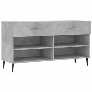 vidaXL Skob&auml;nk betonggr&aring; 102x35x55 cm konstruerat tr&auml;