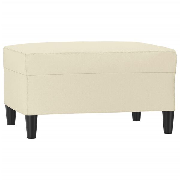 vidaXL Fotpall gräddvit 70x55x41 cm konstläder