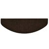 vidaXL Trappmattor sj&auml;lvh&auml;ftande 20 st 65x21x4 cm bruna halvrunda stora