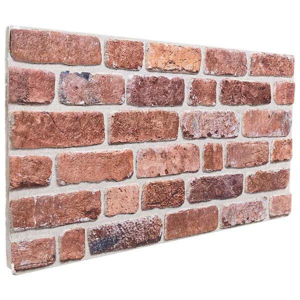 vidaXL V&auml;ggpaneler 3D 10 st r&ouml;d 100x50 cm EPS