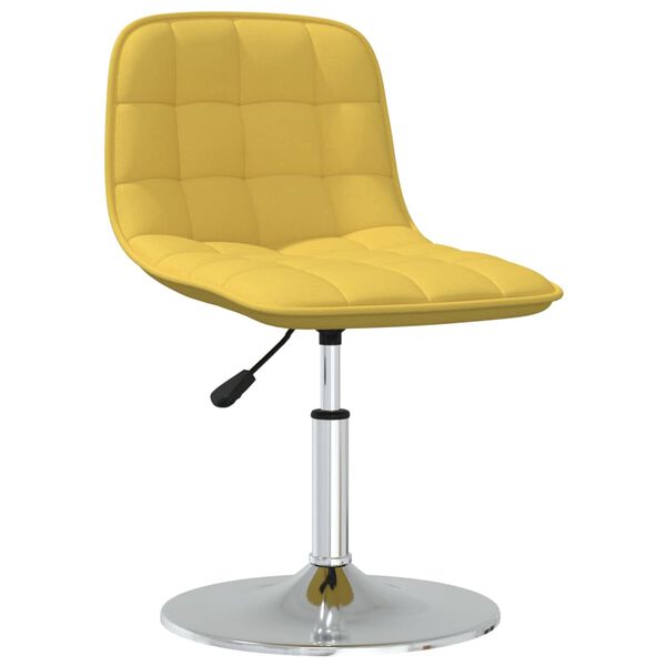 vidaXL Snurrbara matstolar 2 st senapsgul tyg