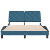 vidaXL Bed Frame without Mattress Blue 120x200 cm Velvet