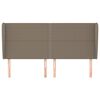 vidaXL S&auml;nggavel med kanter taupe 183x23x118/128 cm tyg