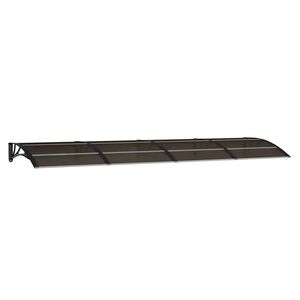 vidaXL D&ouml;rrtak svart 350x100 cm polykarbonat