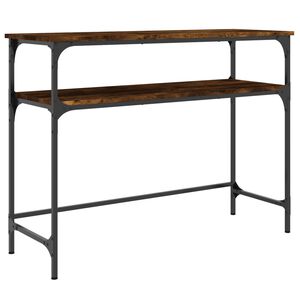 vidaXL Avlastningsbord r&ouml;kf&auml;rgad ek 100x35,5x75 cm konstruerat tr&auml;