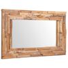 vidaXL Prydnadsspegel teak 90x60 cm rektangul&auml;r