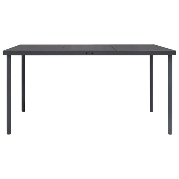 vidaXL Matgrupp f&ouml;r tr&auml;dg&aring;rden 7 delar st&aring;l