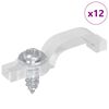 vidaXL LED Strip Clips 23,8 mm 12 st Transparent Plast och J&auml;rn