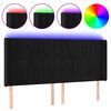 vidaXL S&auml;nggavel LED svart 183x16x118/128 cm sammet