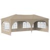 vidaXL Pop-up Partyt&auml;lt 575 x 288 x 245 cm Gr&auml;ddvit Oxford Tyg