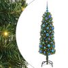 vidaXL Konstgjord julgran Gr&ouml;n 150 cm PVC och st&aring;l och plast
