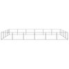 vidaXL Hundg&aring;rd silver 24 m&sup2; st&aring;l