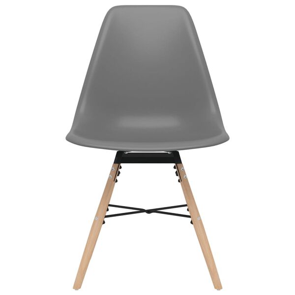 vidaXL Matstolar 6 st gr&aring; PP